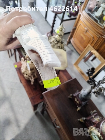 ФИГУРА НА КРОКОДИЛ ОТ СЛОНОВА КОСТ , снимка 1