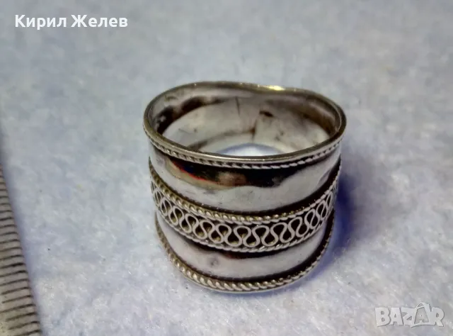 ПРЕКРАСЕН РЕТРО АЛТ СТИЛ СРЕБЪРЕН ПРЪСТЕН СРЕБРО 925 ВЕЛИКОЛЕПНА РЪЧНА ИЗРАБОТКА 50202, снимка 9 - Пръстени - 50354742