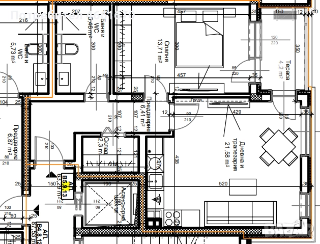 Двустаен апартамент в Остромила! 