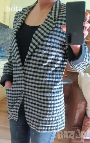Унисекс Карирано Сако , снимка 9 - Сака - 49234384