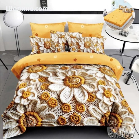 Флорален комплект с ластик, 100% памук  , снимка 13 - Спално бельо - 54111985