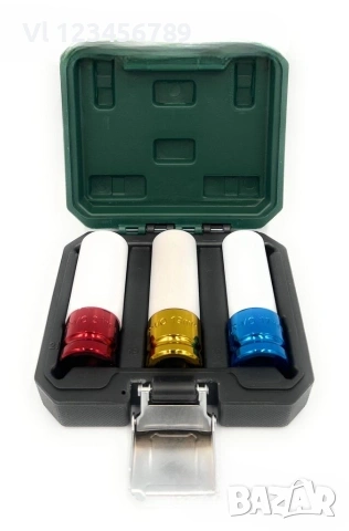 Професионален комплект ударни вложки 17/19/21 мм/алуминиеви джанти/