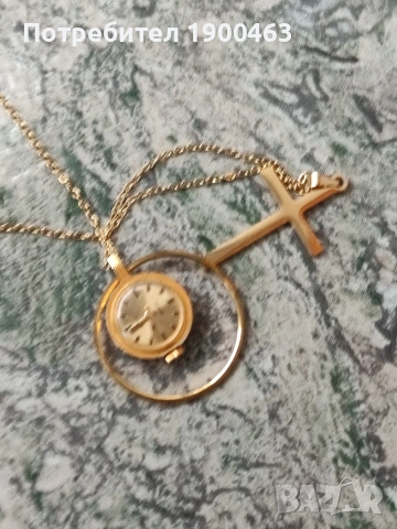 Чайка.Позлатен медальон.Механичен., снимка 6 - Дамски - 53607755