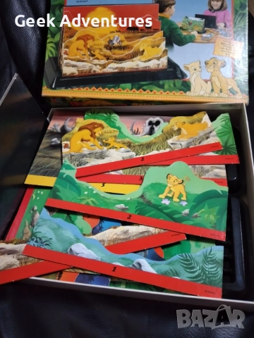 Настолна Игра Цар Лъв от 90те Lion King - Match - a - Scene Game (1994), снимка 6 - Колекции - 52805582