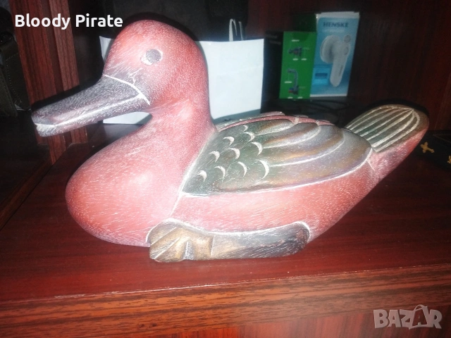 старинна дървена патица , снимка 4 - Декорация за дома - 53759155