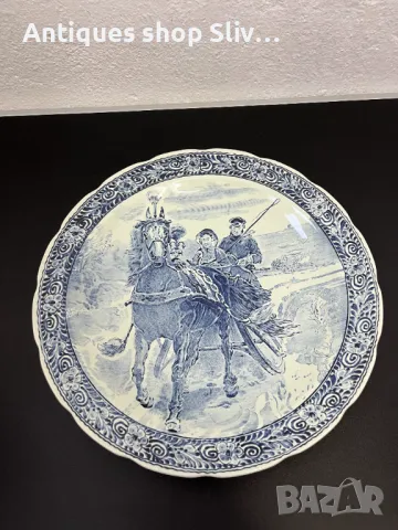 Голяма порцеланова чиния за стена - Royal Delft-Boch. №5787, снимка 1 - Колекции - 46846804