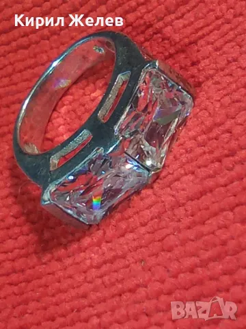 ШАРМАНТЕН СКЪПОЦЕНЕН СРЕБЪРЕН ПРЪСТЕН МАРКОВО СРЕБРО 925 с БЯЛА ПОЗЛАТА и ЛАБОРАТОРЕН МОЙСАНИТ 47596, снимка 14 - Пръстени - 49366059