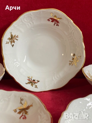 Винтиж чешки купички, снимка 7 - Чинии - 53925135