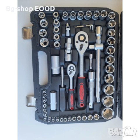 Професионален комплект инструменти 108 части KRAFTROYAL от хром-ванадий, куфар, снимка 2 - Други инструменти - 54090997