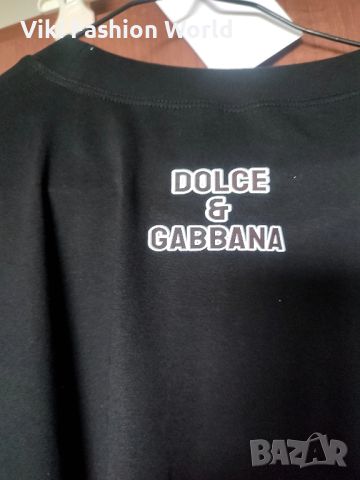 DOLCE & GABBANA черни тениски висок клас, снимка 5 - Тениски - 45683039