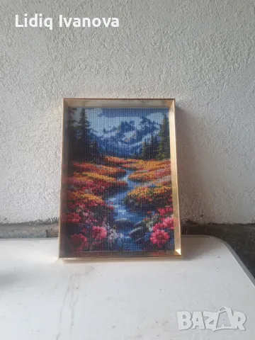 Диамантен гоблен пейзаж-готов и рамкиран