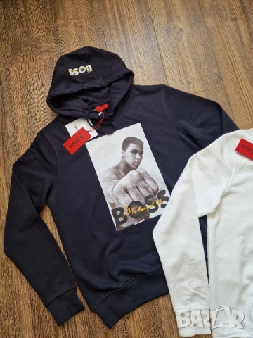 Мъжки суитчър HUGO BOSS & MOHAMMED ALI размер S M L XL 2XL, снимка 12 - Суичъри - 51709638