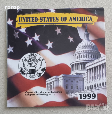 САЩ. 1/4 Американски долари . Quarter . 5 бройки . Цялата серия на 1999 година.UNC. Американски щати, снимка 2 - Нумизматика и бонистика - 44957786