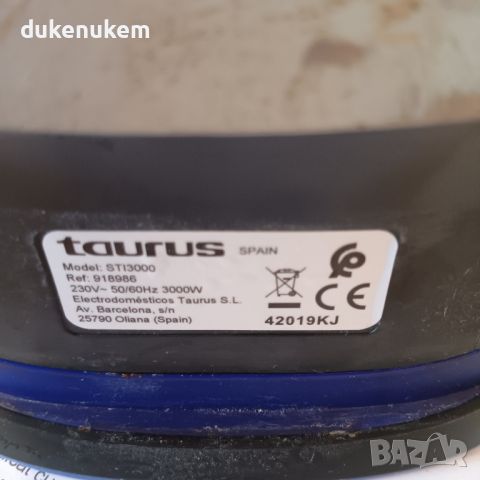 Ютия Taurus QUIOS 3000W, за ремонт или части, снимка 9 - Ютии - 46383894