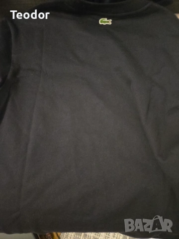 Тениска Lacoste черна размер M, снимка 4 - Тениски - 53662117