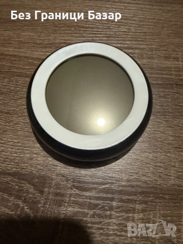 Нов Настолен часовник с аларма – кръгъл, черен, поставяне на стена