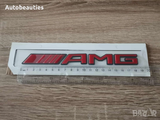 Mercedes Benz AMG червена емблема с черен кант, снимка 5 - Аксесоари и консумативи - 51878256
