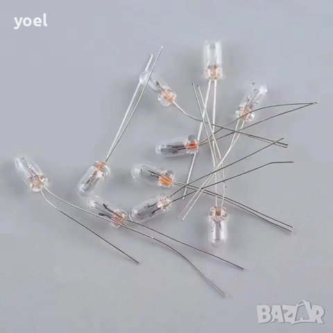 10 бр./пакет Миниатюрни 0.07A 3 мм Мини крушки 12V Мини крушка Едисон Нажежаема жичка 