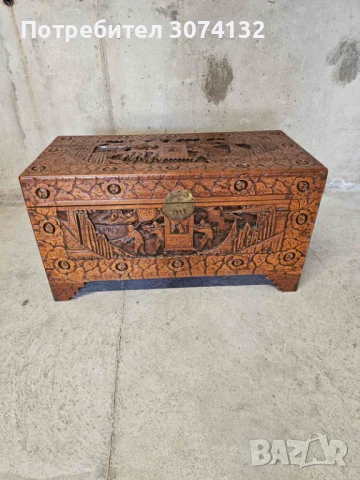 Оргинална Китайска ракла с дърворезба