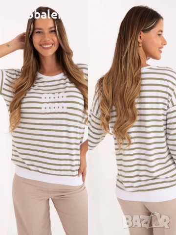 Дамска ежедневна блуза с надпис, 6цвята , снимка 2 - Блузи с дълъг ръкав и пуловери - 51704590