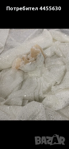 Луксозна булчинска рокля с перли и камъни – принцеса модел