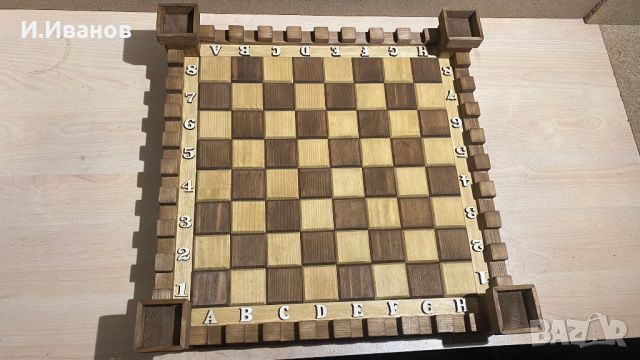 Шах дървен, ръчна изработка (Обновена с допълнение), снимка 11 - Шах и табла - 45557842
