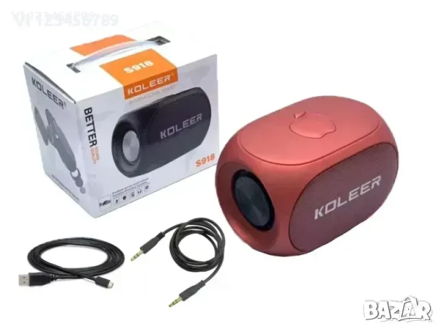 Безжична Bluetooth тонколона Koleer S918 FM/TF/USB/BT, снимка 2 - Bluetooth тонколони - 49247615