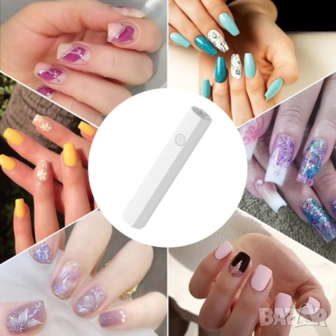Преносима мини UV лампа за маникюр с Type-C зареждане и два режима на таймера, снимка 2 - Продукти за маникюр - 52927498