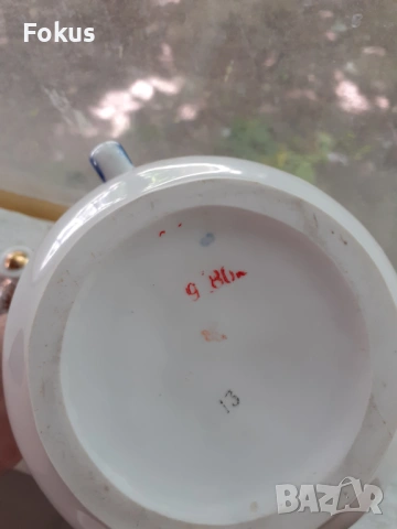 Невероятен стар руски чайник порцелан позлата кобалт, снимка 6 - Антикварни и старинни предмети - 53426869