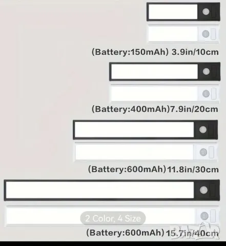 Led осветление за шкаф, кухня гардероб с батерия и сензор за движение