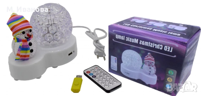 ✨ LED снежен човек с променящи се цветове – коледна декоративна лампа, снимка 3 - Декорация за дома - 52646877