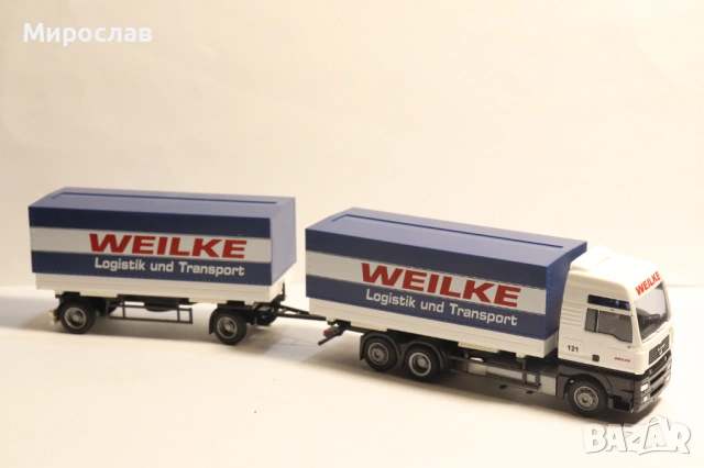 AWM H0 1/87 MAN TIR ВЛЕКАЧ КАМИОН МОДЕЛ КОЛИЧКА, снимка 5 - Колекции - 53385312
