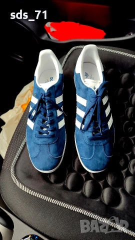 Чисто нови Adidas Gazelle blu navy N44 uk 9.5 us10,28.5 подметка 60 евро , снимка 9 - Маратонки - 53259727