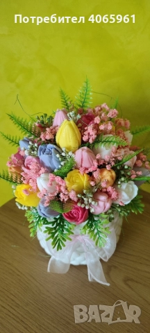 цветя от глицеринов сапун!, снимка 6 - Изкуствени цветя - 49572727