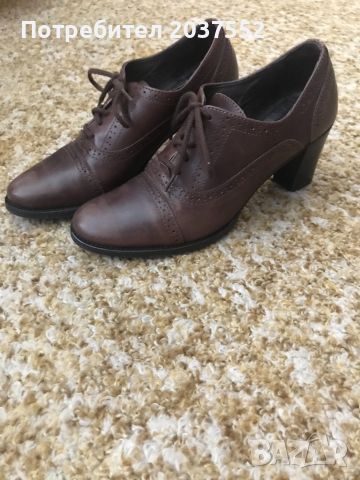 Обувки естествена кожа в кафяво, снимка 6 - Дамски обувки на ток - 45495151