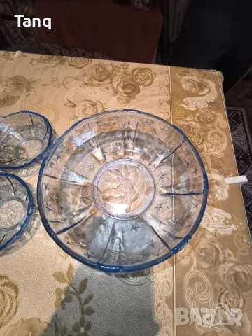 Стъклен сервиз от гравирано стъкло (НОВ), снимка 2 - Сервизи - 49748368