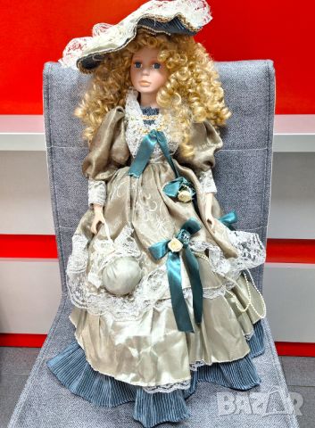 Стара колекционерска Порцеланова Кукла- 55 см., снимка 1 - Колекции - 46407721