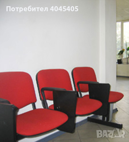 Посетителска пейка с 3 седалки и 3 масички 166/52/79 см, снимка 1 - Столове за офис - 44976503