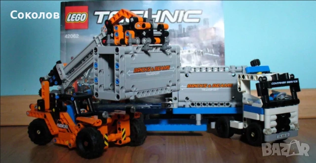 LEGO Technic 42062 Контейнерен терминал "2 в 1" и 42002 модел "2 в 1", снимка 5 - Конструктори - 54001216