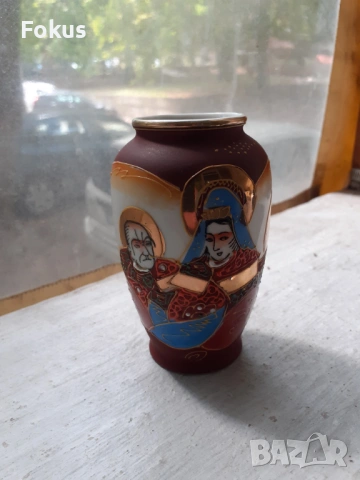 Порцелан японска вазичка сатцума маркировка satsuma, снимка 2 - Антикварни и старинни предмети - 53417743