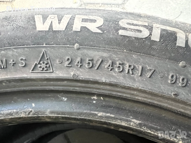 2бр зимни гуми 245-45-17, снимка 4 - Гуми и джанти - 52815025