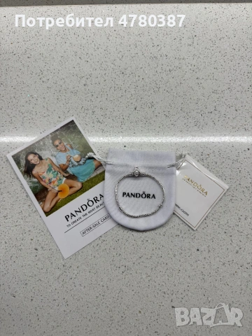 Сребърна гривна Pandora Crown, снимка 6 - Гривни - 54007398