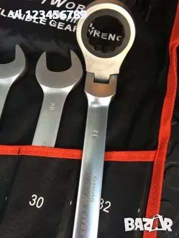 К-т звездогаечни чупещи тресчотни ключове от 6мм до 32мм 22 части KRAFTWELLE, снимка 3 - Ключове - 50792010