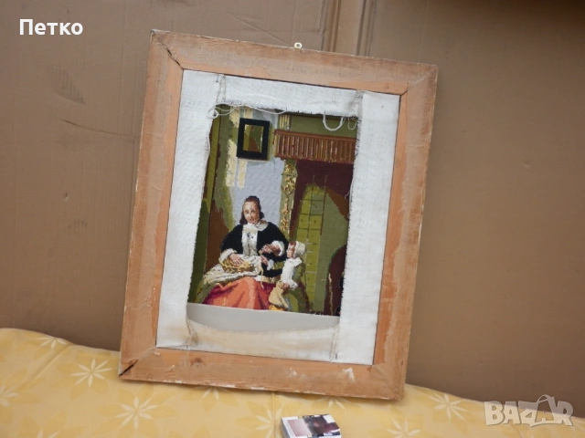 Голям  автентичен  гоблен, снимка 16 - Антикварни и старинни предмети - 53148414