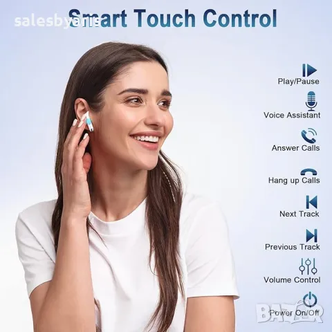 Безжични слушалки – Bluetooth 5.3 ин-ear слушалки с CVC 8.0 микрофон, снимка 3 - Безжични слушалки - 47464251