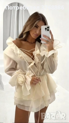 Красива рокля 🌸  Стандартен размер - Xs,S,M,L  35€, снимка 6 - Рокли - 53211198