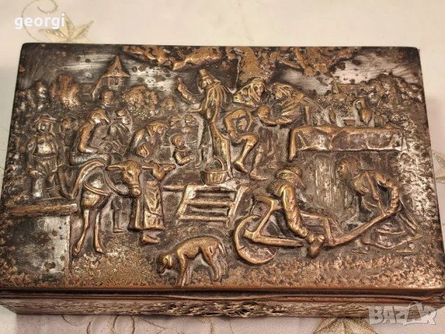 кутия за бижута с посребрен метален обков  7/1, снимка 12 - Антикварни и старинни предмети - 49666391