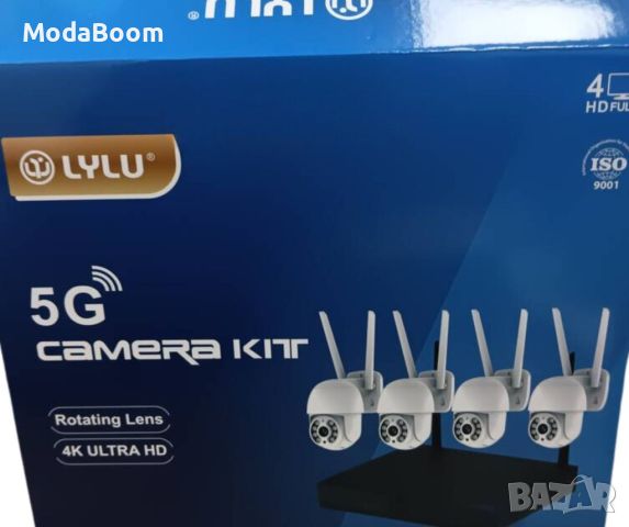 Безжичен WiFi комплект с 4 камери 4К Ultra HD+DVR за видеонаблюдение, снимка 4 - Рутери - 46673843