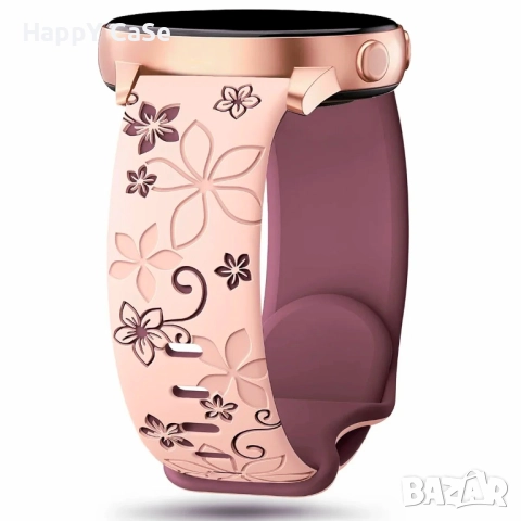 FLORAL Силиконова каишка за Huawei Watch/Samsung/Xiaomi/Garmin/Amazfit, снимка 4 - Каишки за часовници - 50991271