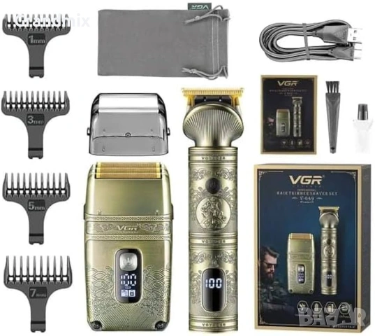 Професионален комплект тример и самобръсначка 2в1 VGR